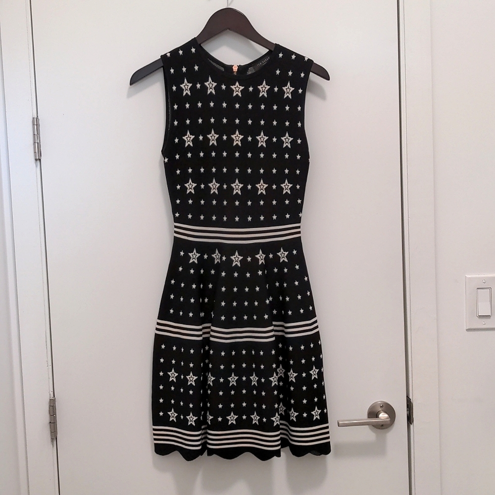 Ted Baker London Black and White Star Dress